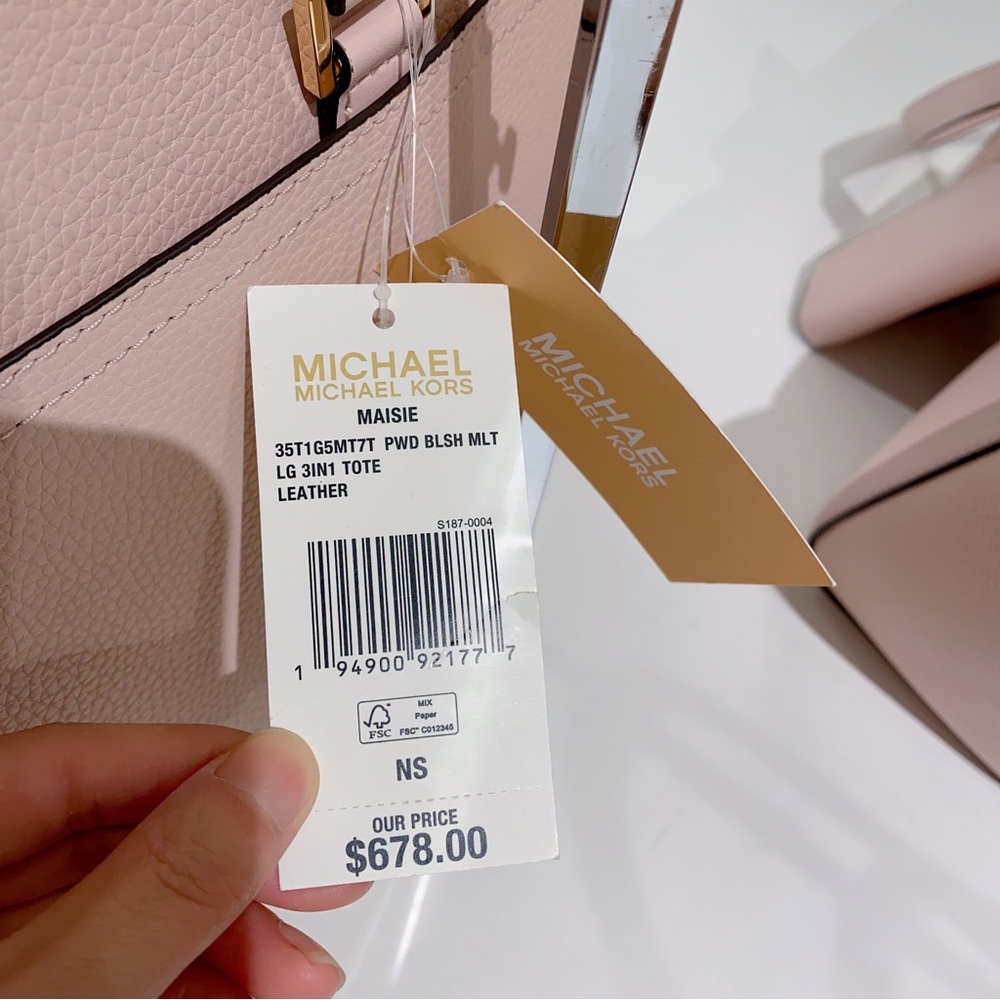Michael Kors Maisie Large Pebbled Leather 3-in-1 Tote Bag - Picture 10 of 12
